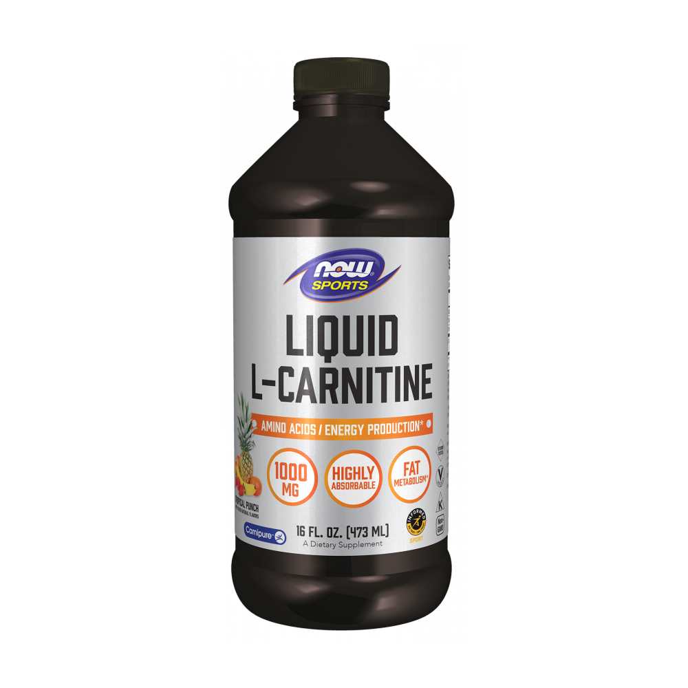 Now Foods L-Carnitine Liquid 1000 Mg – Tropical Punch Flavor – Cellular Energy & Fat Metabolism Support – 473 M L