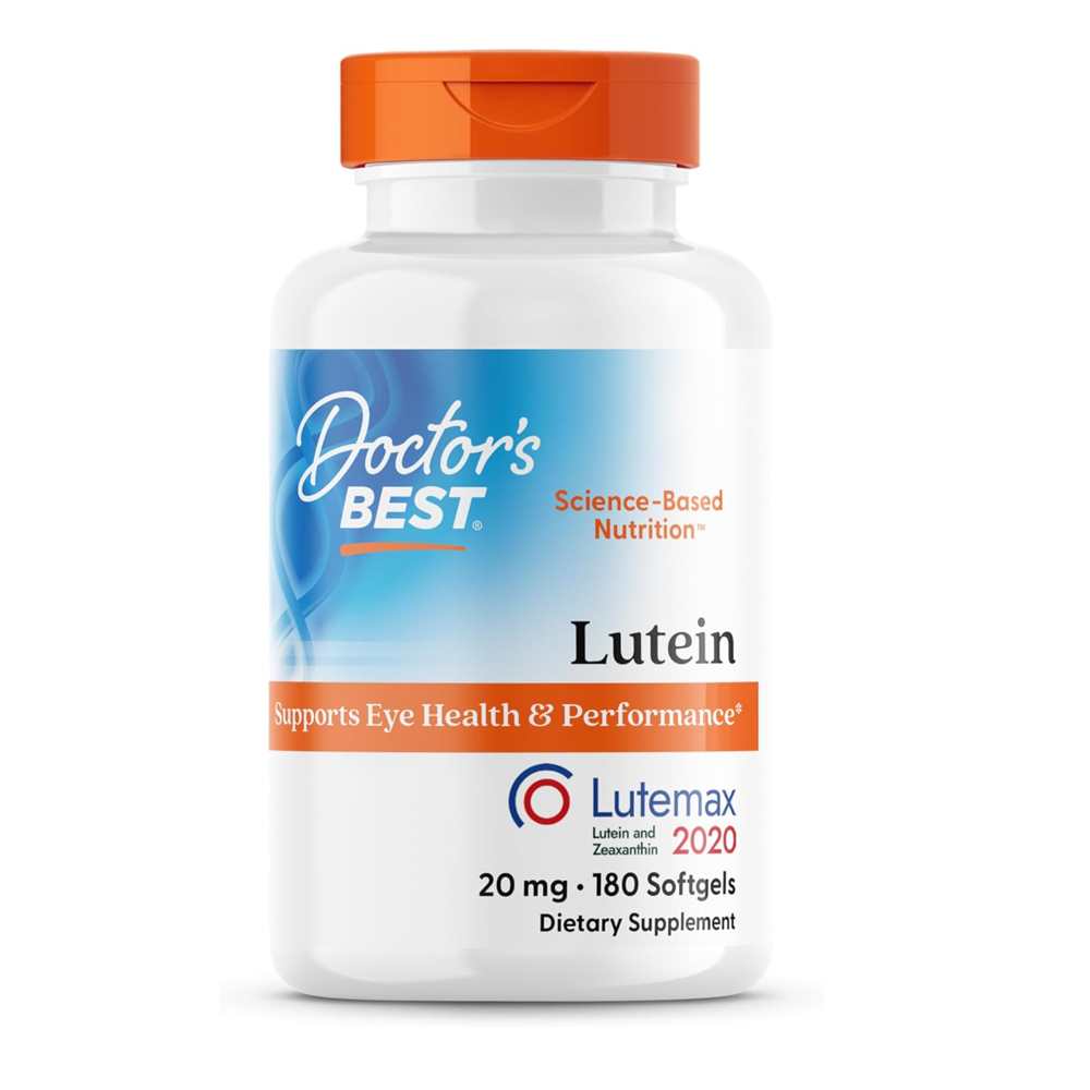 Doctor's Best Lutein, 20 Mg, Supports Eye Health & Performance 180 Softgels