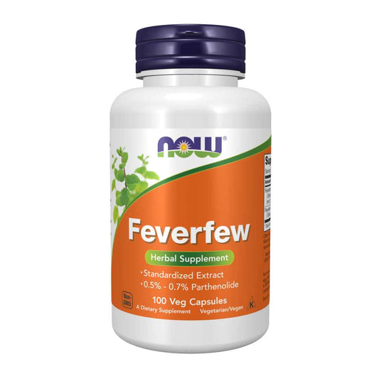 Now Foods Feverfew – Standardized Herbal Extract – 100 Veg Capsules