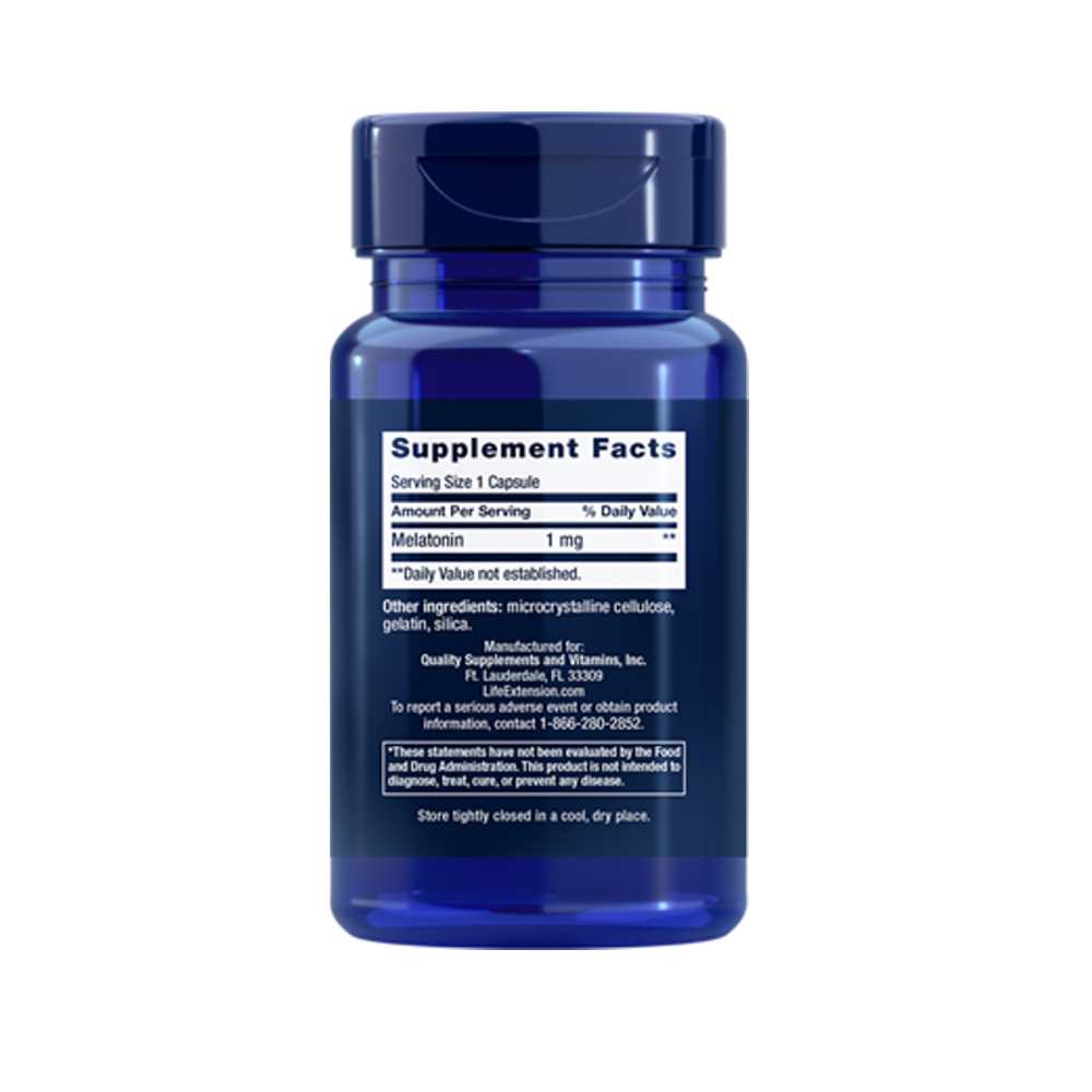 Life Extension Melatonin 1 Mg, 60 Capsules