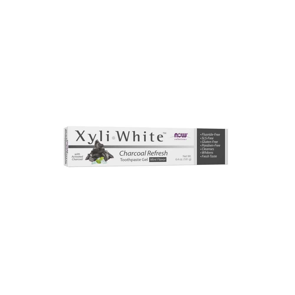 Now Foods Xyli White™ Charcoal Refresh Toothpaste Gel –– 181 G