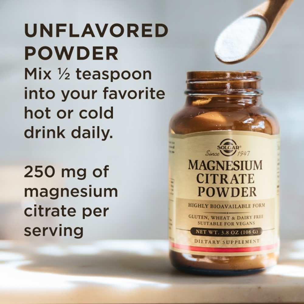 Solgar Magnesium Citrate Powder 108g