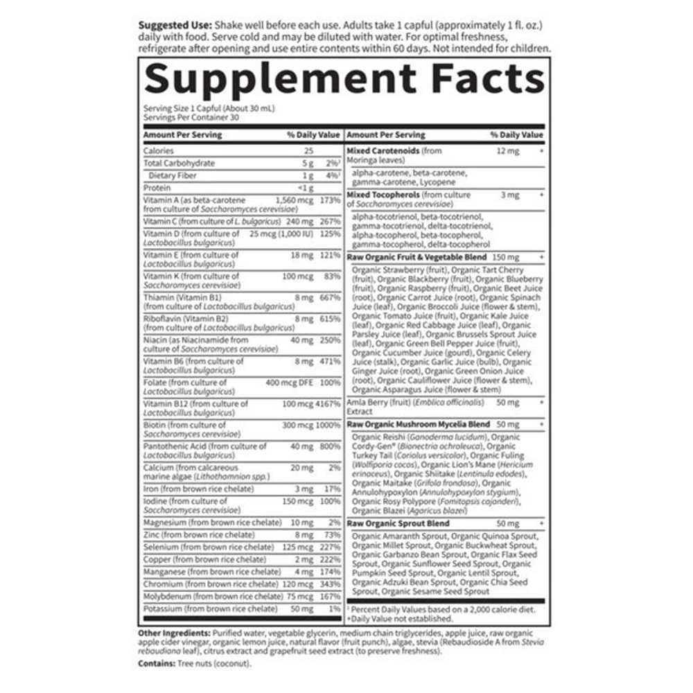 Garden of Life Vitamin Code Multivitamin Fruit Punch 30 Fl Oz (900ml) Liquid