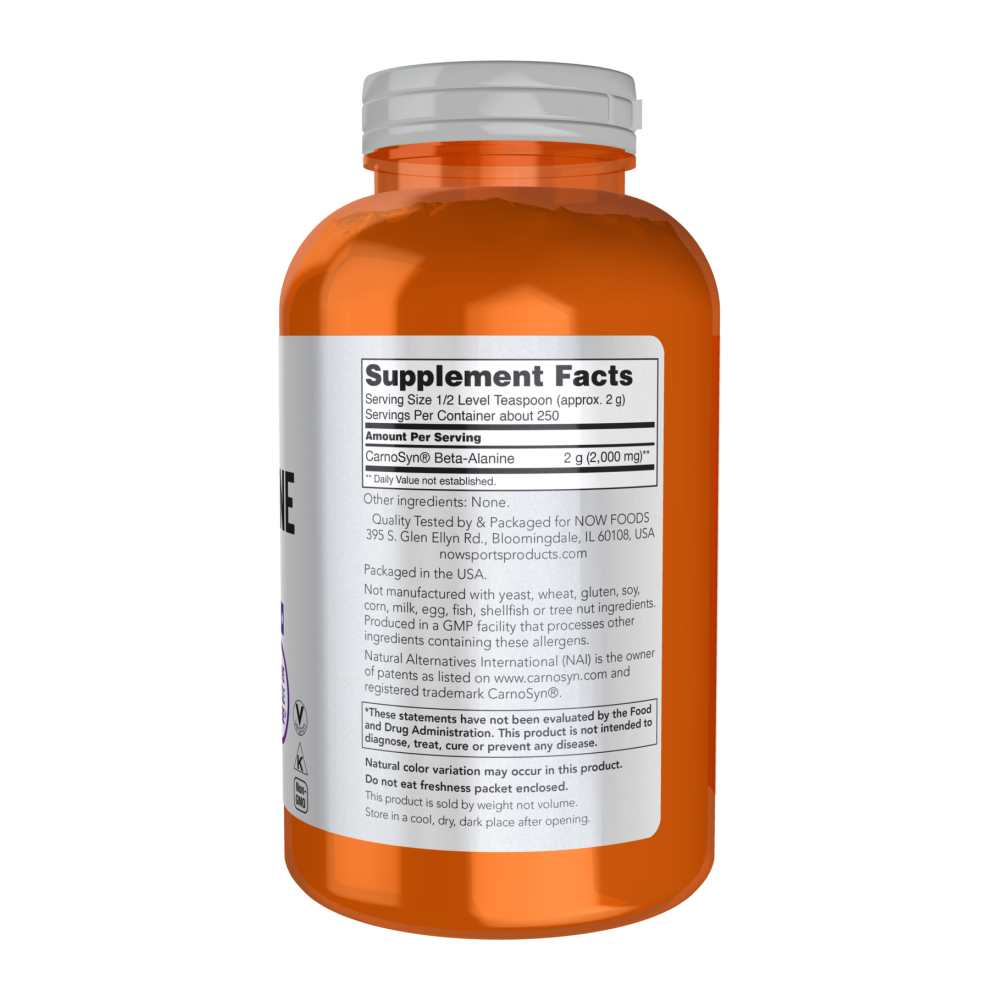 Now Sports Beta‑Alanine Powder – Pure 100% Formula – 500g