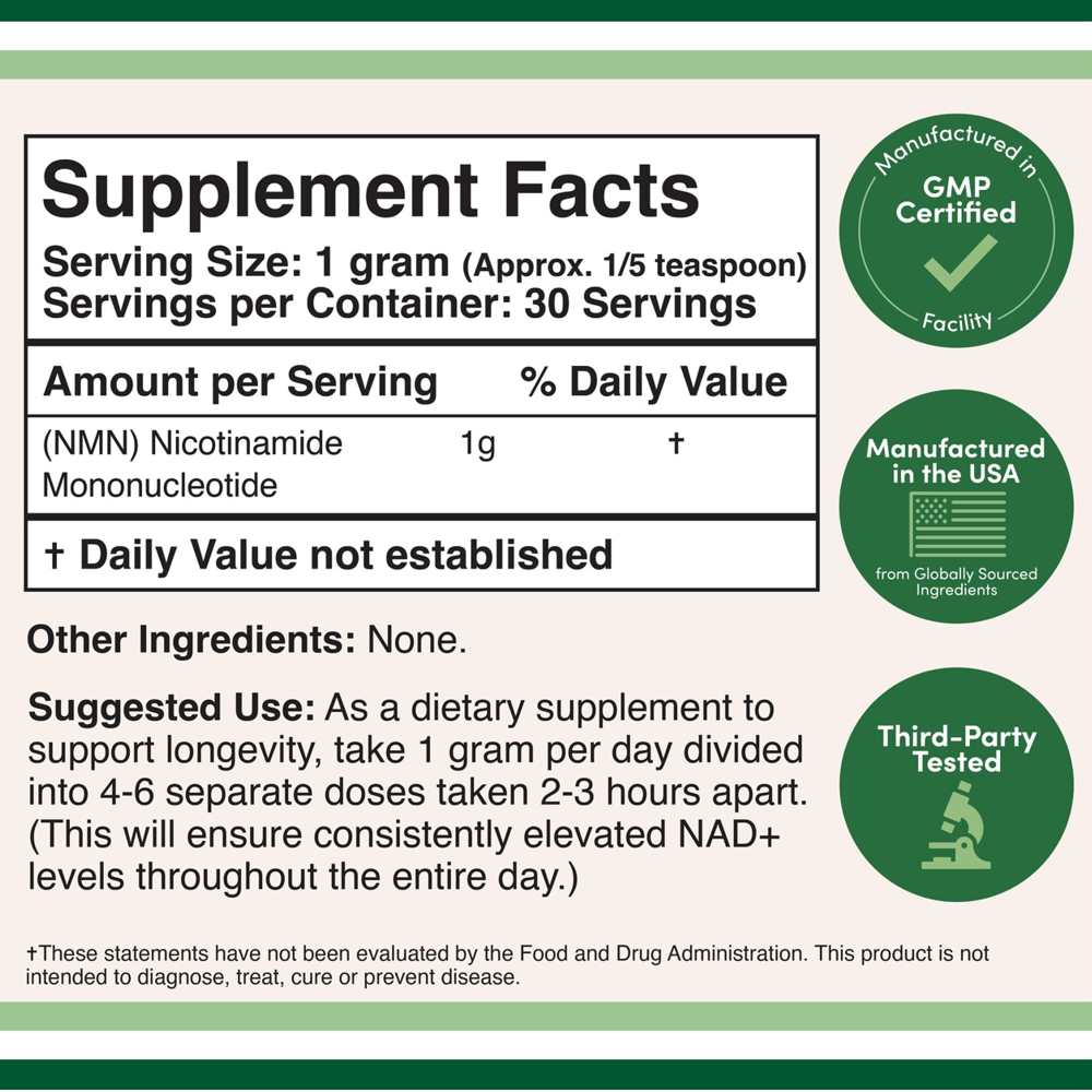 Double Wood Nmn Nicotinamide Mononucleotide – 30g Powder