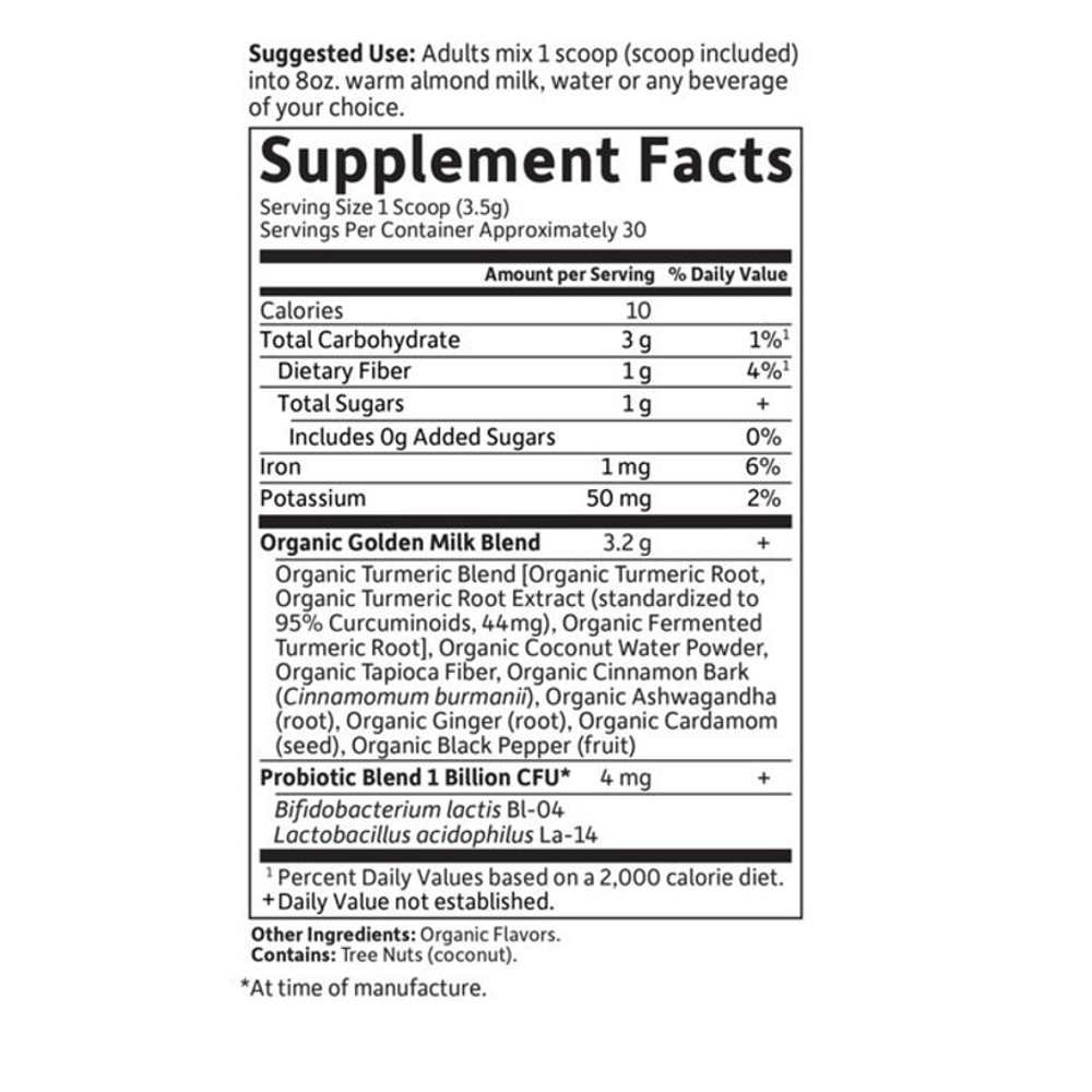 Garden of Life Organics Golden Milk Powder 105g