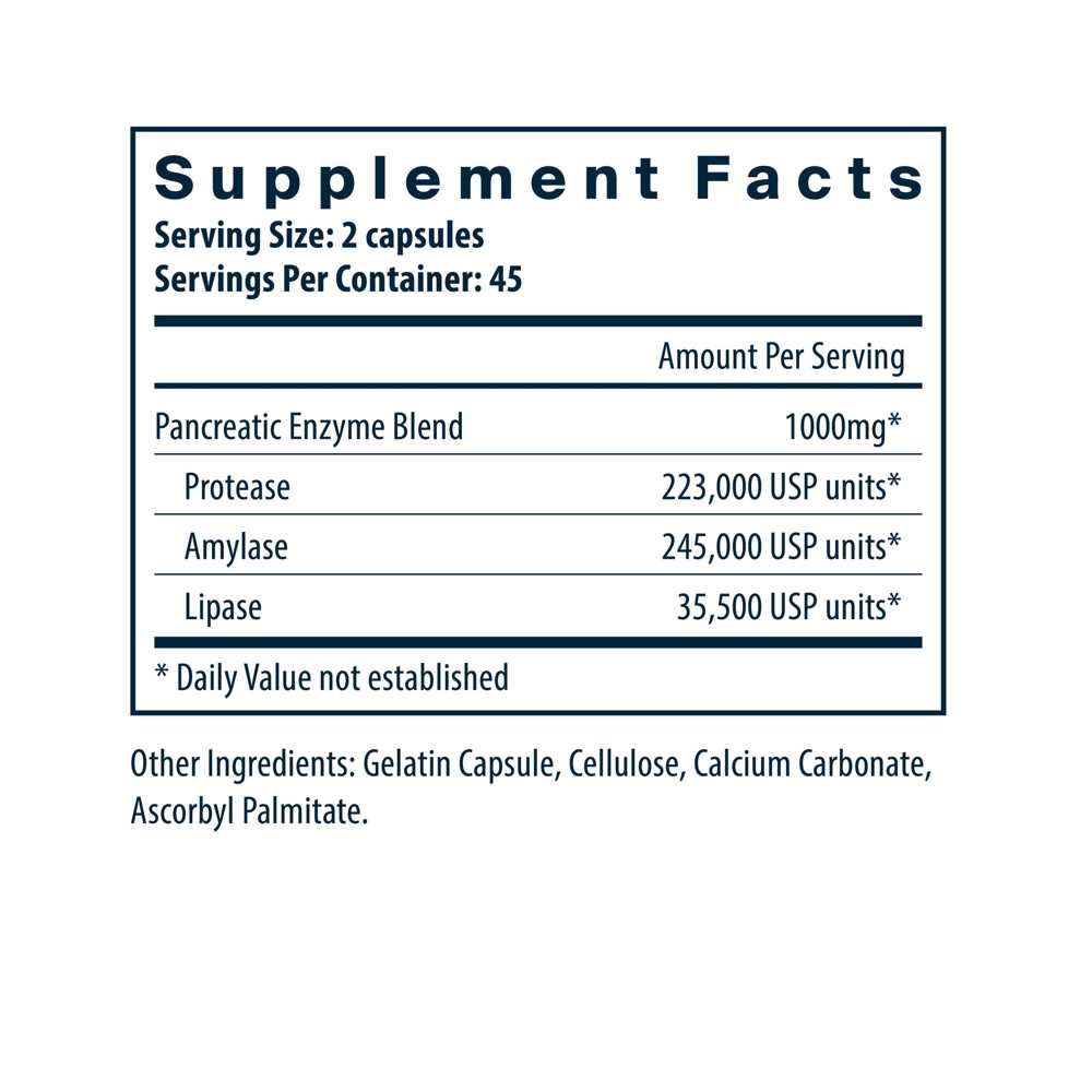 Vital Nutrients Pancreatic Enzymes 90 Caps
