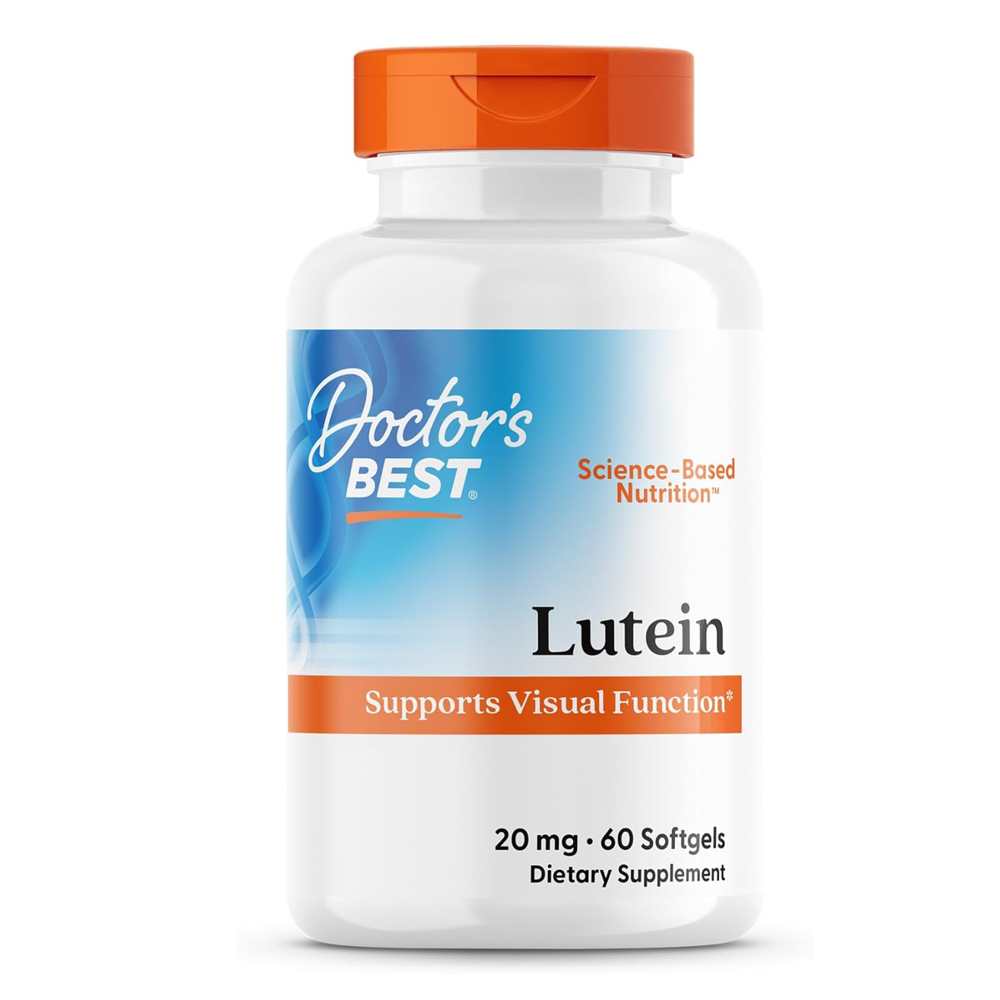 Doctor's Best Lutein with Gluten Free, Vision Support, 60 Softgels