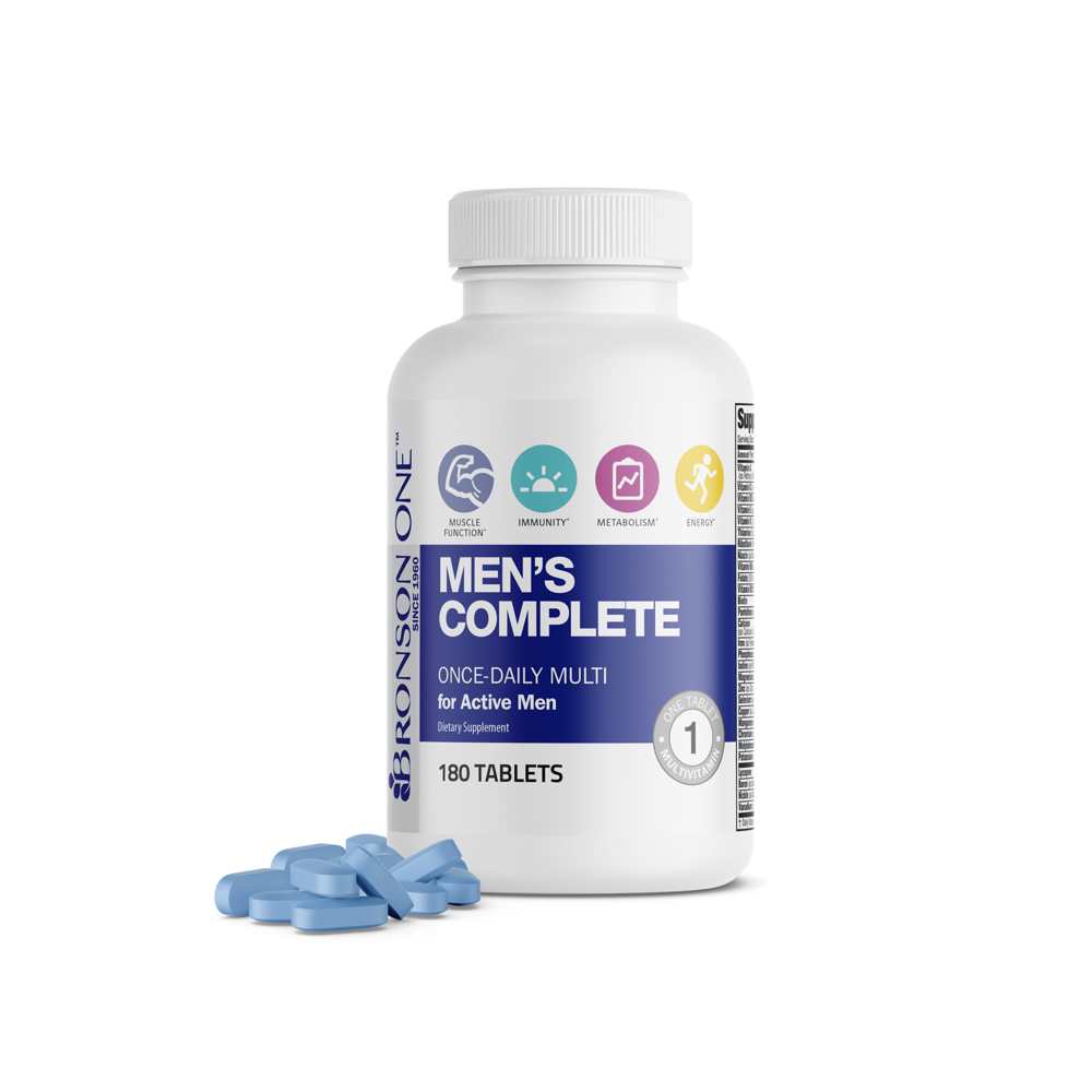 Bronson Vitamins Bronson One Daily Men’s Complete Multi Vitamin Multi Mineral - 180 Tablets