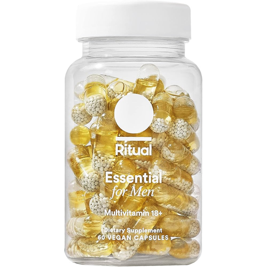 Ritual Essential for Men Multivitamin 18+ - 60 Vegan Capsules | Omega-3 DHA, Vitamin D3, Magnesium, Zinc, Folate & B12 | Daily Dietary Supplement