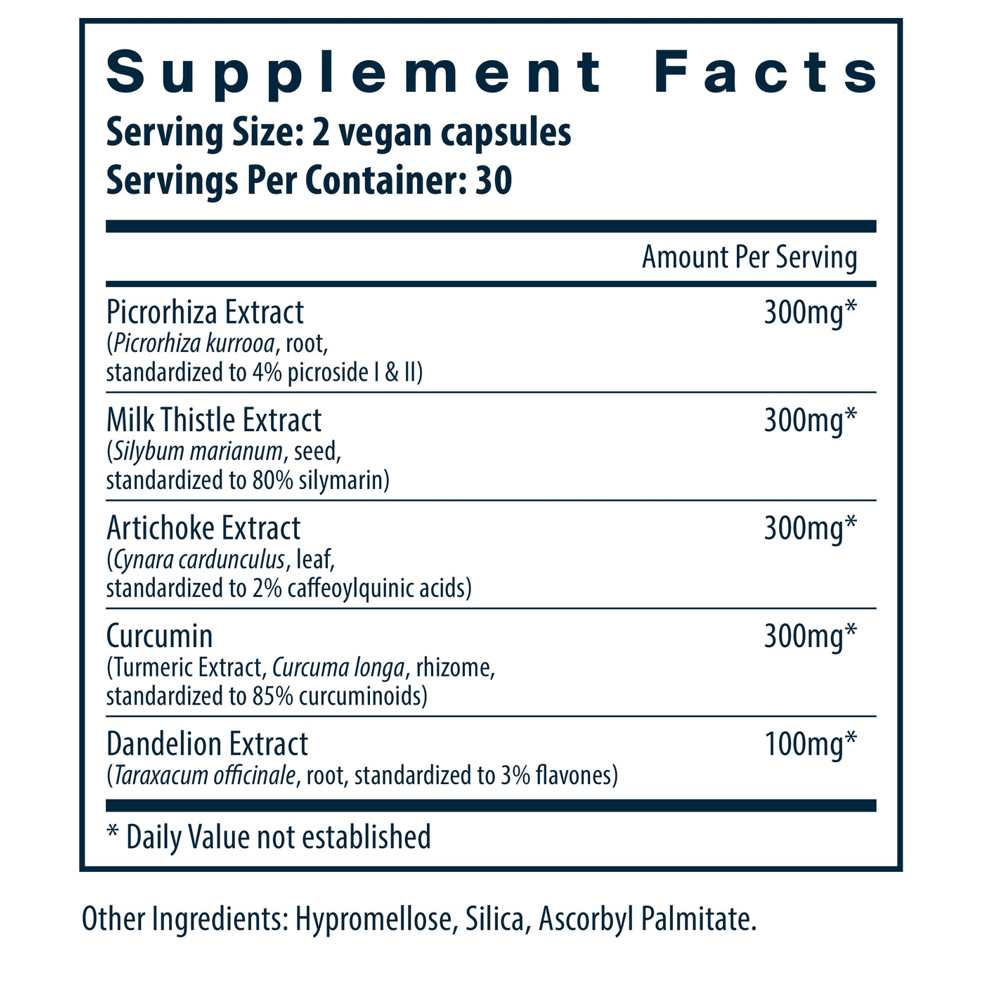 Vital Nutrients Liver Support Ii (with Picrorhiza) 60 Caps