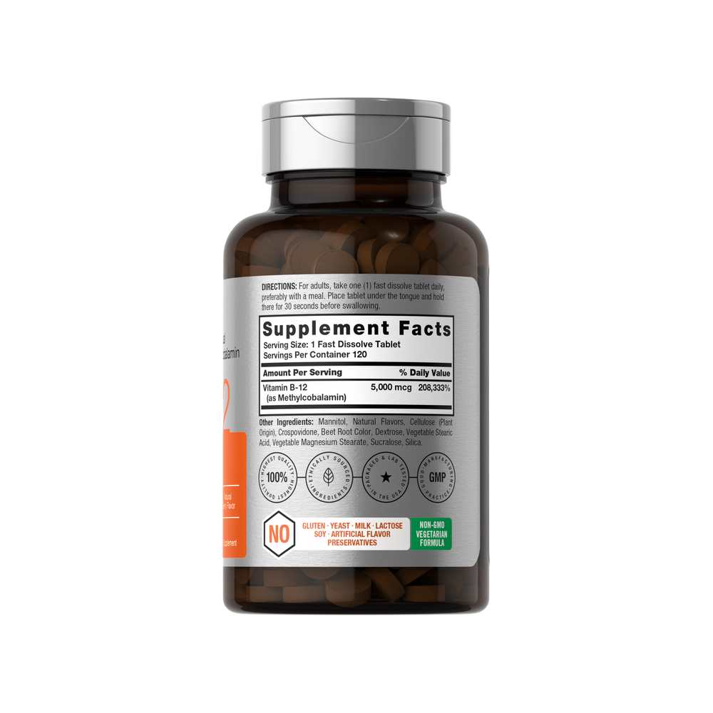 Horbäach Vitamin B-12 5000mcg | 120 Tablets