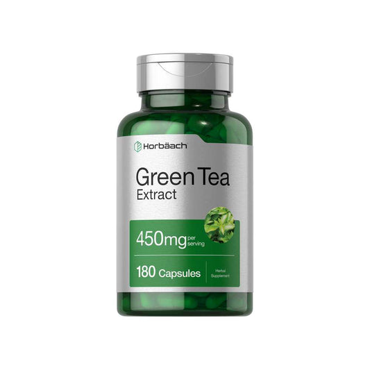 Horbäach Green Tea Extract 450mg per Serving | 180 Capsules