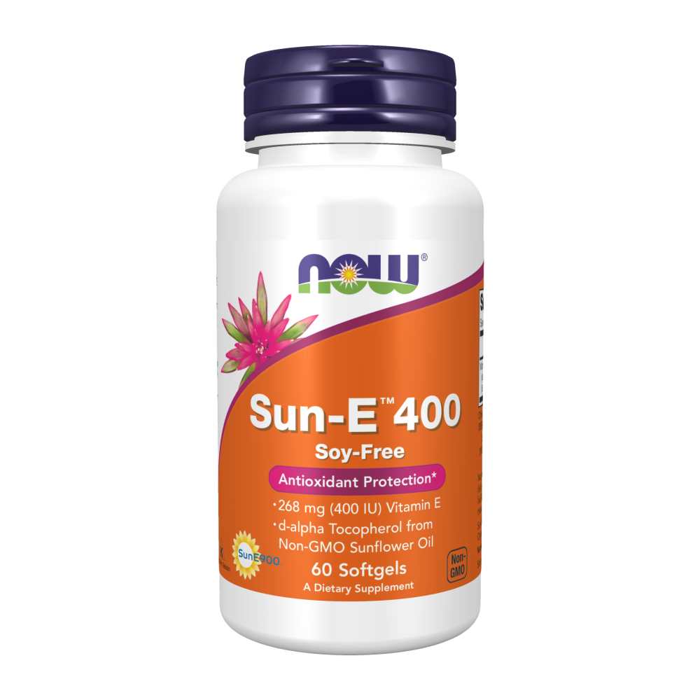 Now Foods Sun-E 400 – 400 Iu D-Alpha Tocopherol from Non-Gmo Sunflower Oil – Antioxidant Protection – 60 Softgels