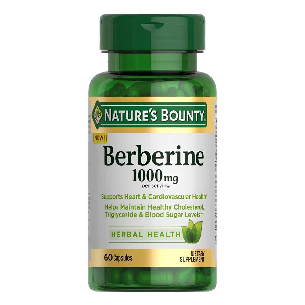 Nature's Bounty Berberine 1000mg – Heart & Cardiovascular Support – 60 Capsules