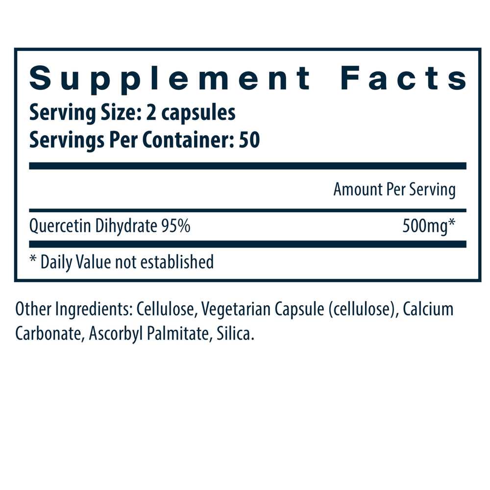 Vital Nutrients Quercetin 250mg 100 Caps