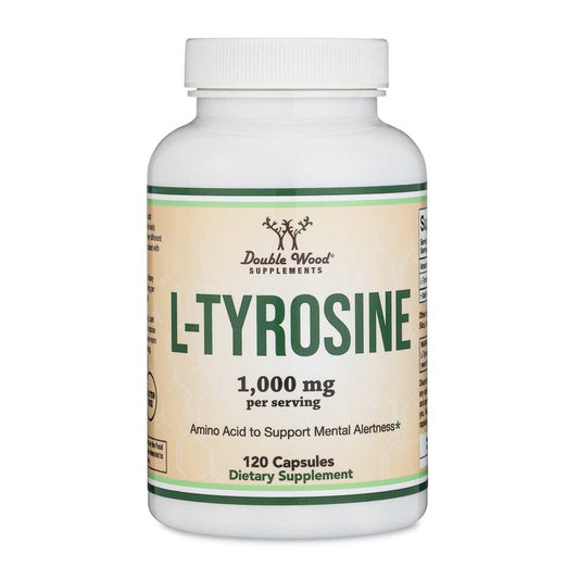 Double Wood L-Tyrosine – 1000mg Mental Alertness Amino Acid | 120 Capsules