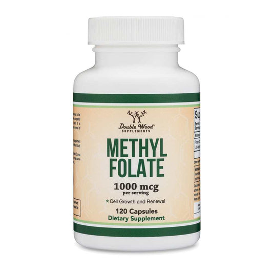 Double Wood Methyl Folate – High-Potency Folate for Cell Function | 120 Capsules