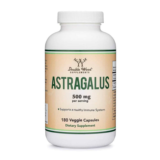 Double Wood Astragalus – 500mg Herbal Immune Support | 180 Veggie Capsules