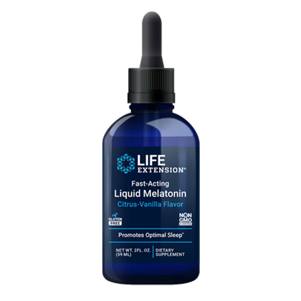 Life Extension Fast-Acting Liquid Melatonin (Citrus-Vanilla) – 2 fl oz