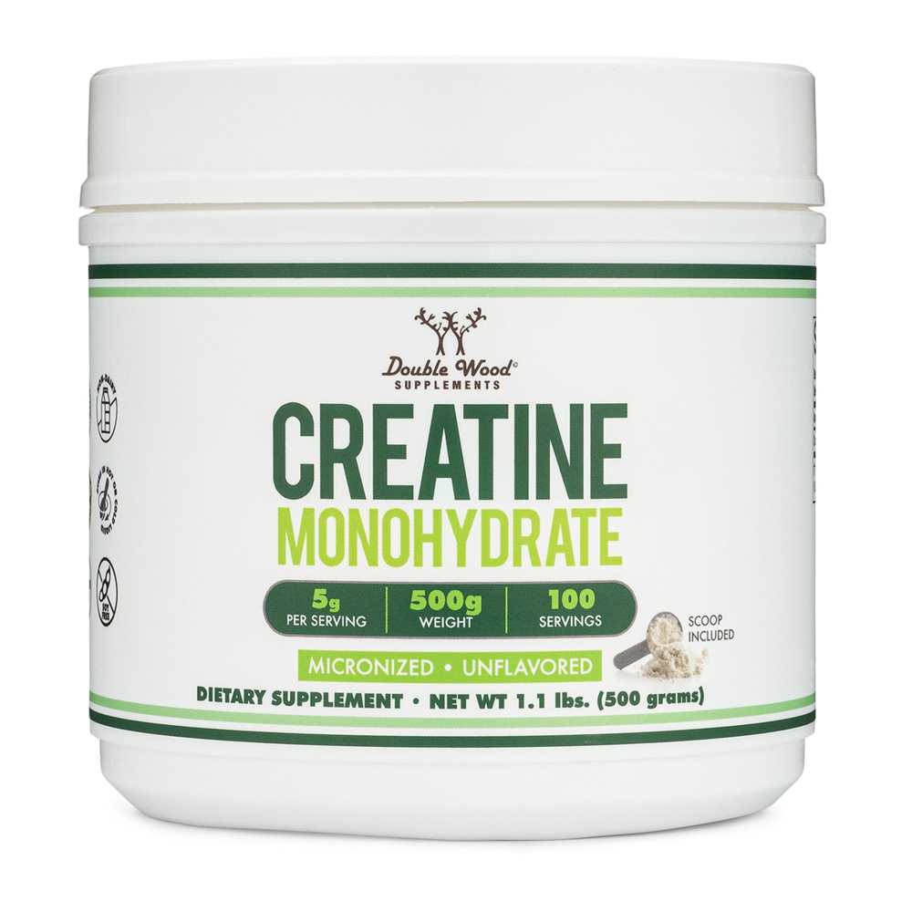 Double Wood Creatine Monohydrate – 5g per Serving – 500g Micronized Powder