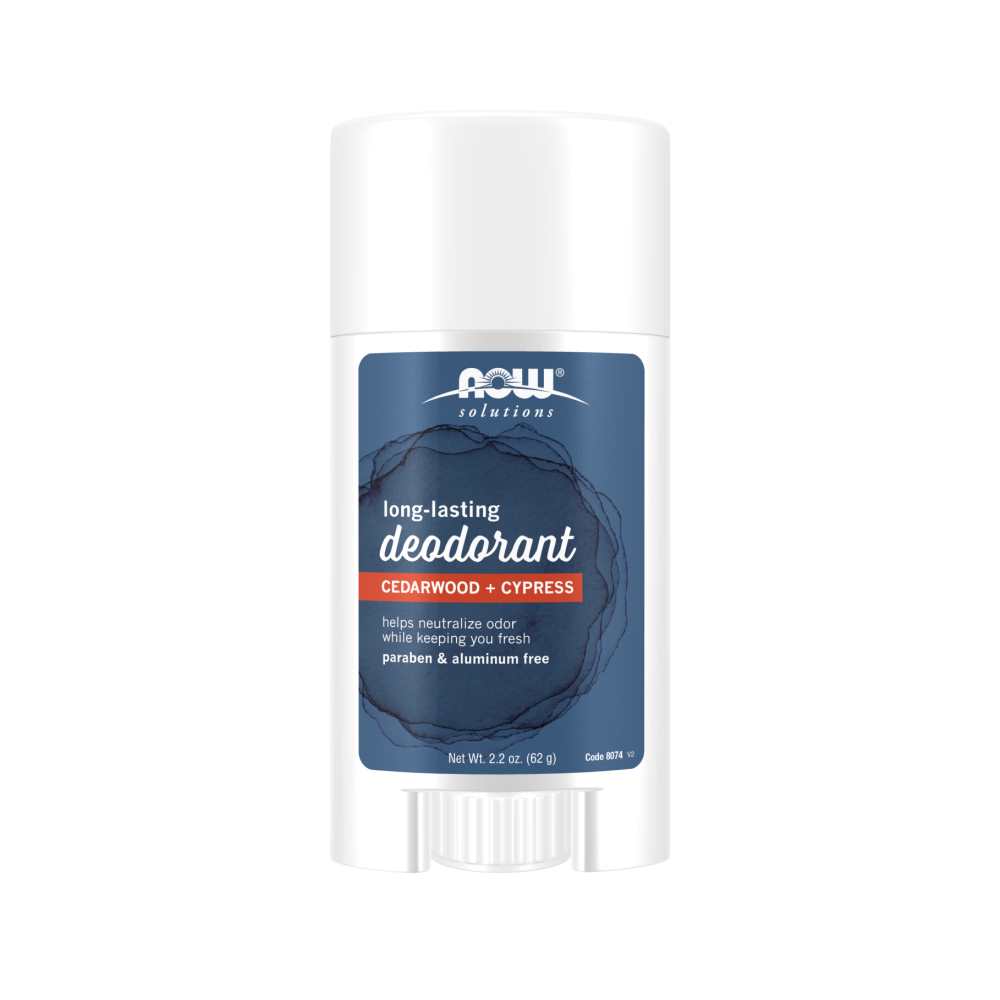 Now Foods Long-Lasting Deodorant – Cedarwood Cypress – Paraben & Aluminum Free – 2.2 Oz. (62 G)