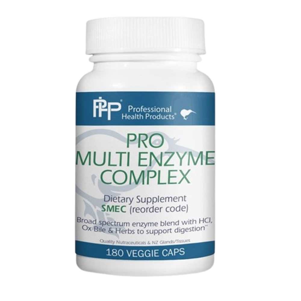 FP Professional Health Products Pro Multi Enzyme Complex – Broad-Spectrum Digestive Enzyme Blend with HCL, Ox Bile & Herbs | 180 Veggie Capsules