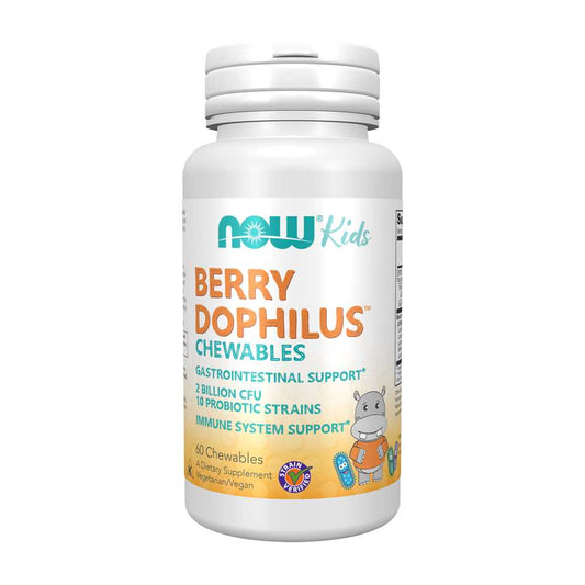 Now Foods Berry Dophilus – 10 Probiotic Strains – Immune & Digestive Support – 60 Chewables