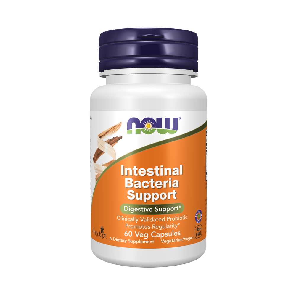Now Foods Intestinal Bacteria Support – Clinically Validated Probiotic for Digestive Health & Regularity – 60 Veg Capsules