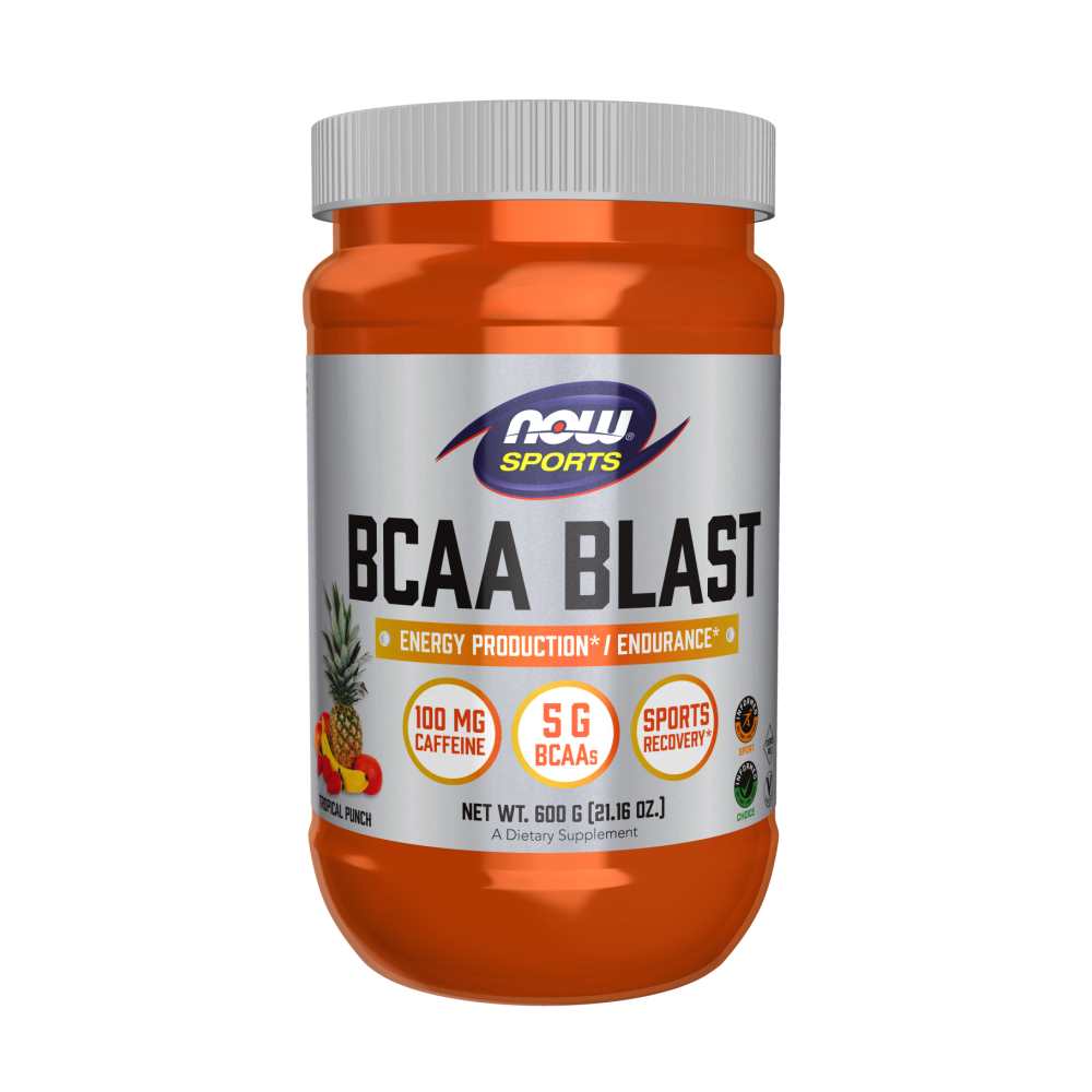 Now Sports Bcaa Blast Powder – Tropical Punch Flavor – Muscle Recovery & Endurance Formula – 600g