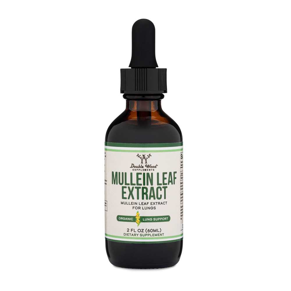 Double Wood Organic Mullein Leaf – Liquid Herbal Lung Cleanse & Support | 60m L