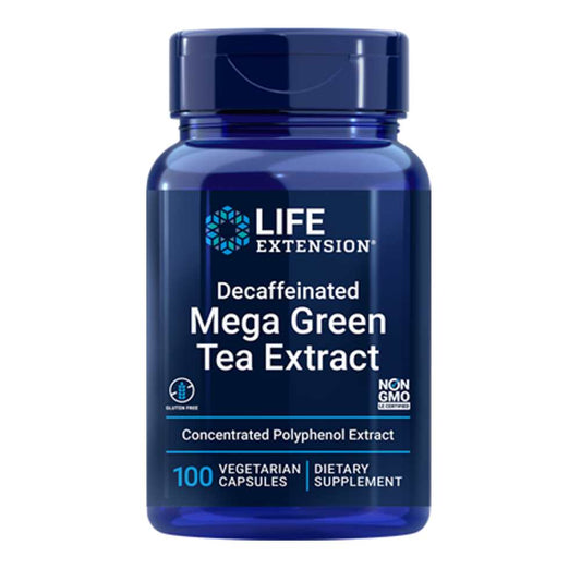 Life Extension Decaffeinated Mega Green Tea Extract – 100 Vegetarian Capsules