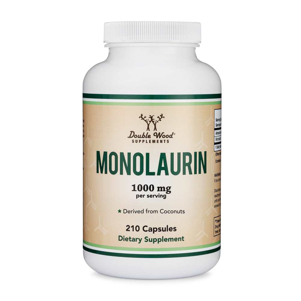 Double Wood Monolaurin – 1000 Mg per Serving – 210 Capsules