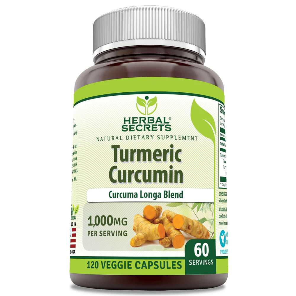 Herbal Secrets Turmeric Curcumin 1000 Mg per Serving 120 Veggie Capsules