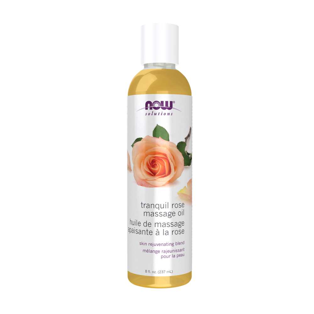 Now Foods Tranquil Rose Massage Oil – Calming Blend with Rose, Jojoba & Almond Oils – Aromatherapy Body Oil – 237 M L