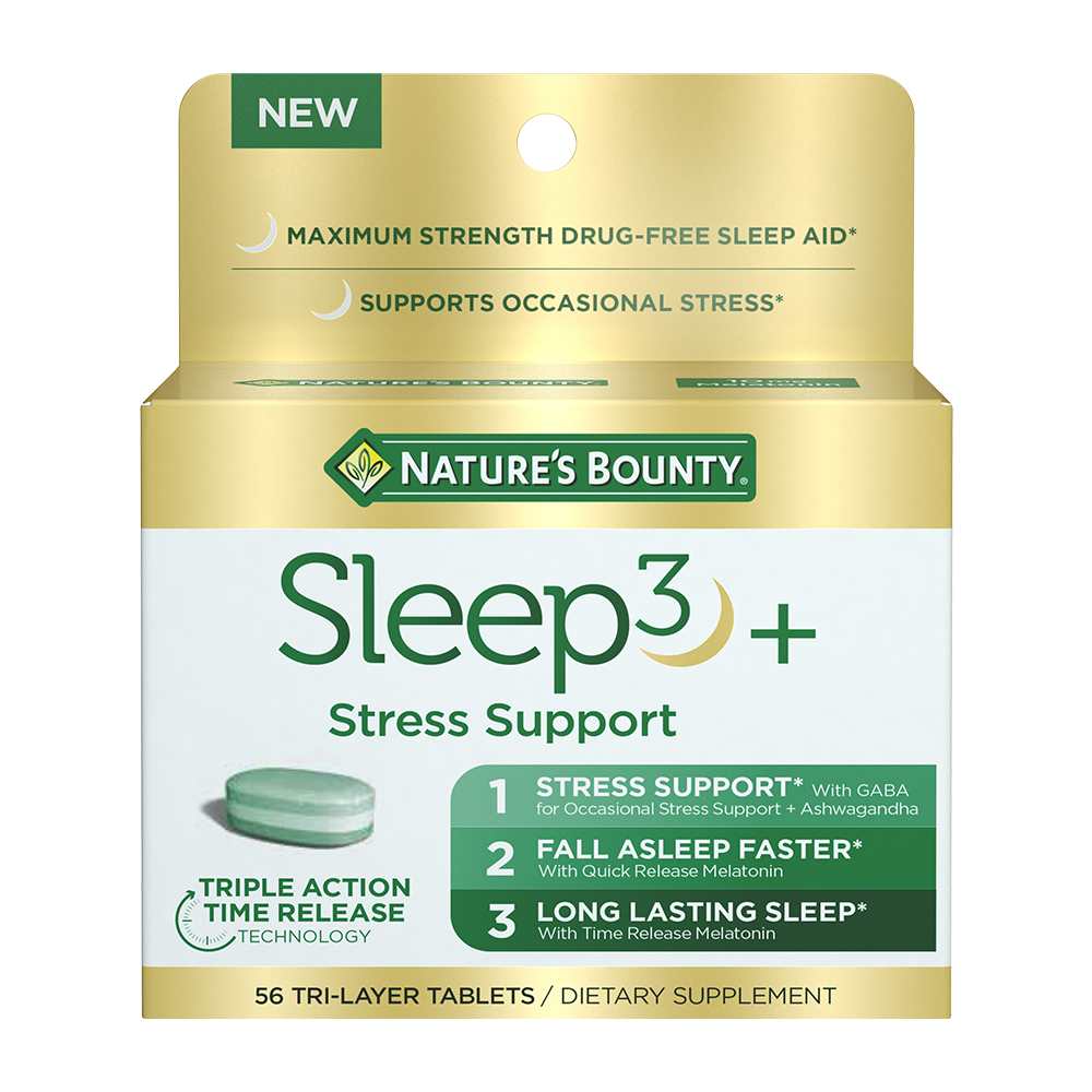 Nature's Bounty Sleep3 + Stress Support 56 Tablets