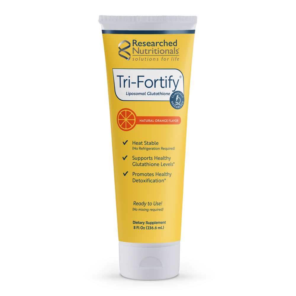 Tri-Fortify Liposomal Glutathione by Researched Nutritionals – 8 Fl Oz Orange Tube