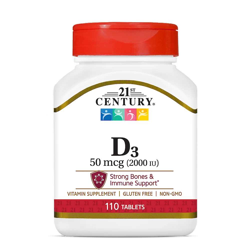 21st Century Vitamin D3 50 Mcg (2000 Iu) 110 Tabs