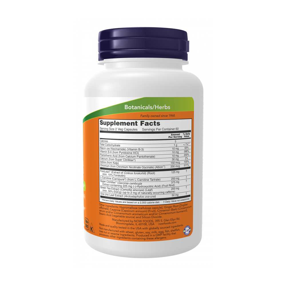 Now Foods Diet Support – Fors Lean® Coleus Forskohlii Thermogenic Fat Burner – 120 Vegan Capsules