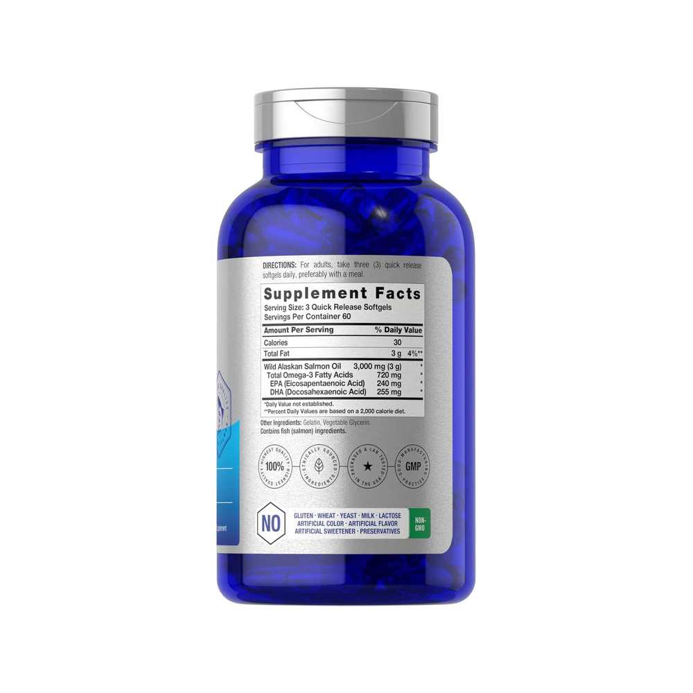 Horbäach Fish Oil Salmon 3000mg per Serving | 180 Softgels