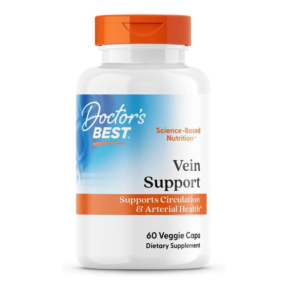 Doctor's Best Vein Support with Dios Vein & Mena Q7 Veggie Caps 60 Count
