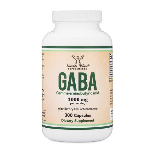 Double Wood Gaba 1000 Mg – 300 Capsules – Inhibitory Neurotransmitter Support