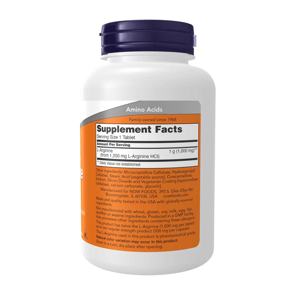 Now Foods Double Strength L-Arginine 1000 Mg – 120 Tablets