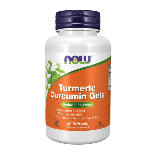 Now Foods Turmeric Curcumin Gels – 95% Curcuminoids Standardized Extract – High Absorption Softgels – 60 Non-Gmo Softgels