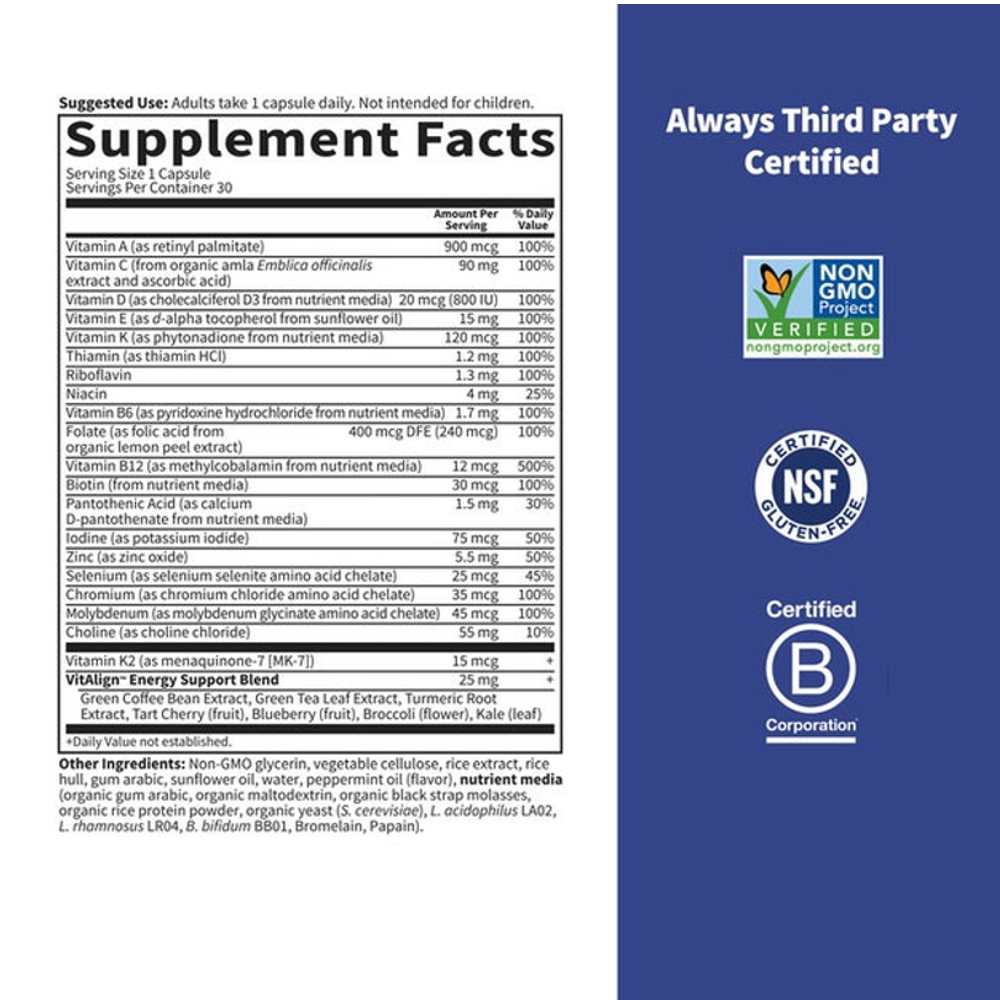 Garden of Life Once Daily Men's Multi Duo Cap 30 Capsules