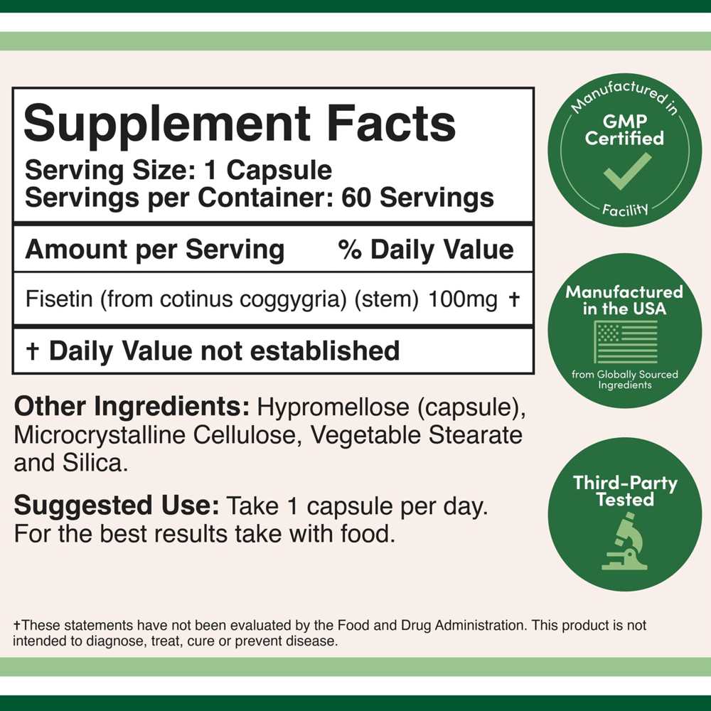 Double Wood Fisetin – 100 Mg – 60 Capsules