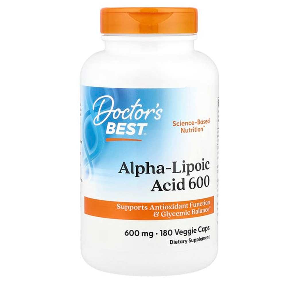 Doctor's Best Alpha-Lipoic Acid 600, 600 mg, 180 Veggie Caps