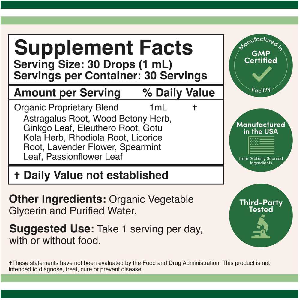 Double Wood Liquid Adrenal Support – Stress & Cortisol Balance Formula | 1 Fl Oz (30 M L)