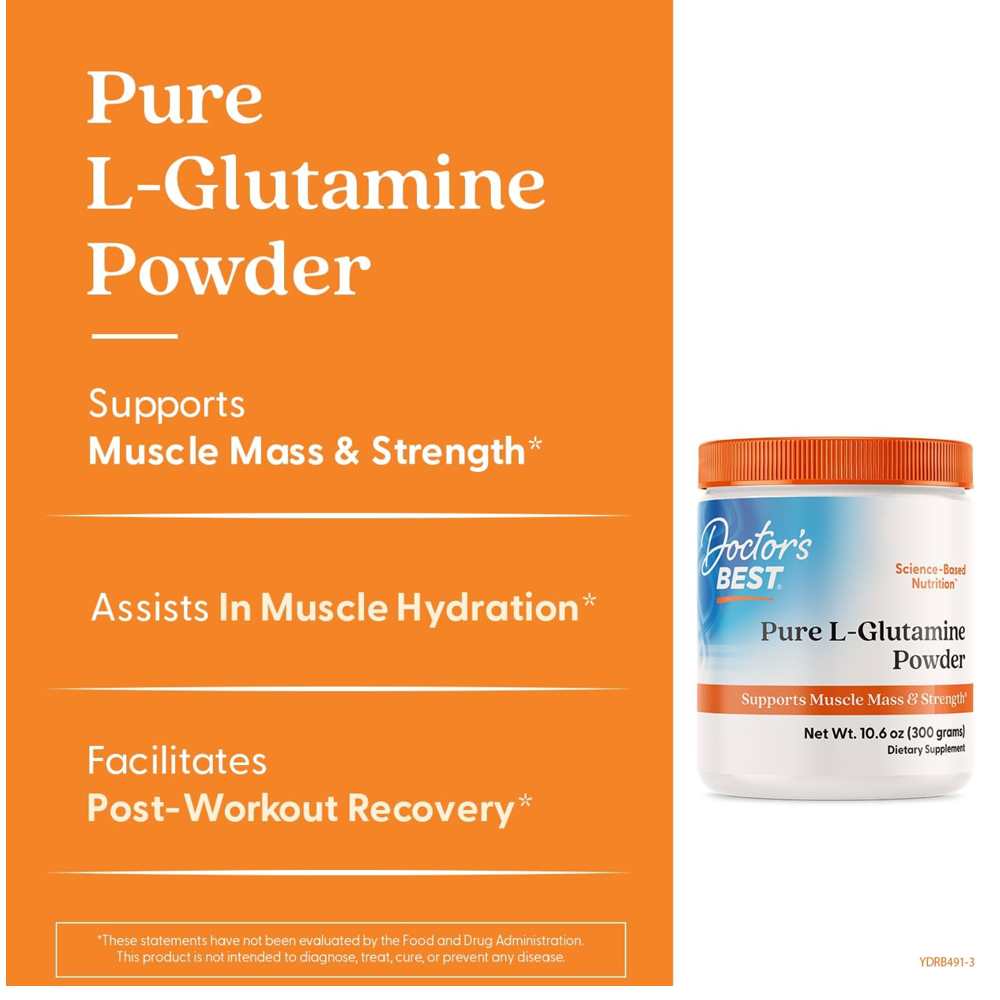 Doctor’s Best Pure L-Glutamine Powder 300g