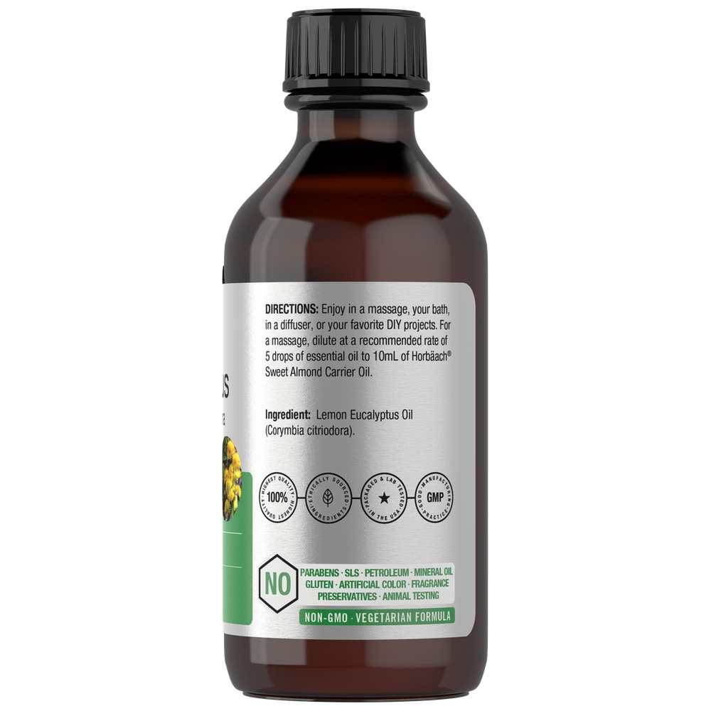 Horbäach Lemon Eucalyptus Essential Oil | 2oz Liquid